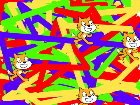 Scratch cat the painter