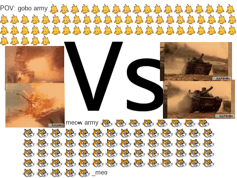 Gobo army vs meow army