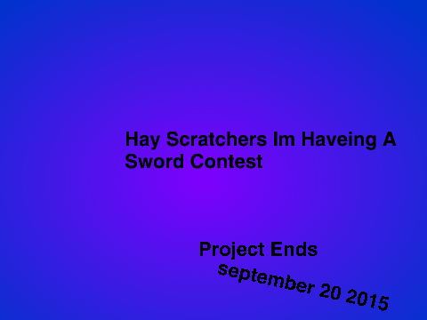 Sword Contest (May The Best Man Win)