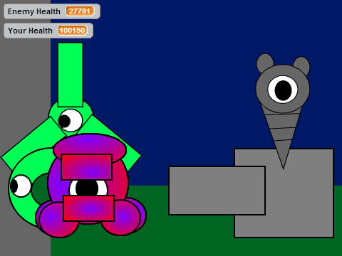 Add yourself battling the laser turret!