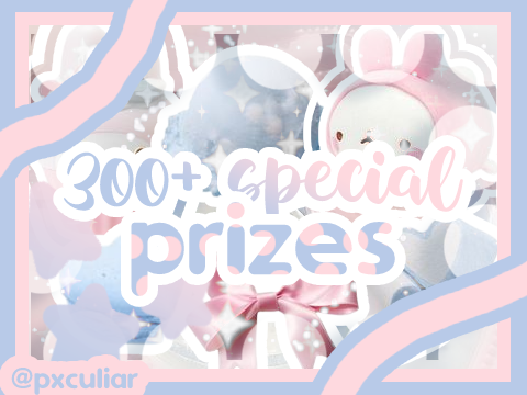 ✩ °₊˚. 300+ s̲p̲e̲c̲i̲a̲l̲ prizes ʚ♡ɞ