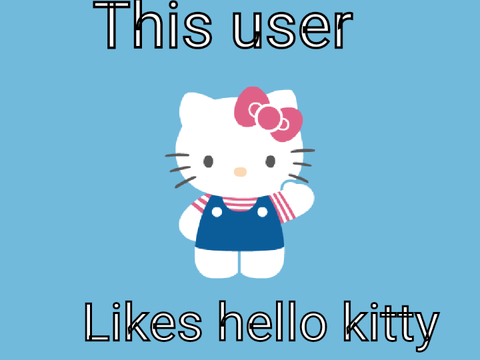 This user likes hello kitty