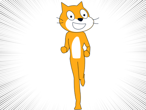 走る猫素材