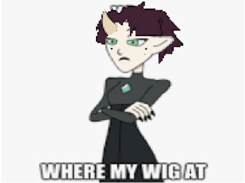 lillith with steve's horn, moles, and hair