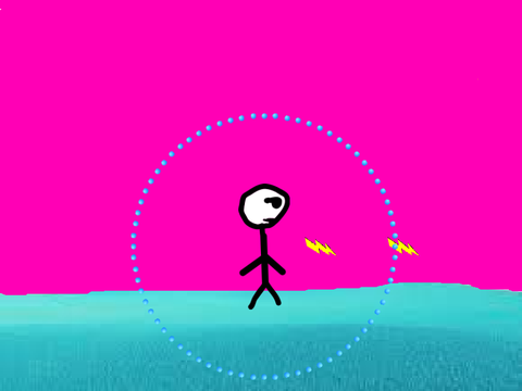 Guy zap other guy pew pew