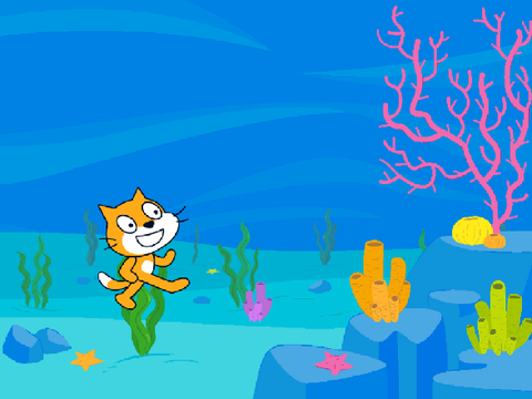cat + underwater