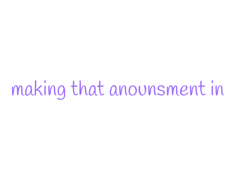 very important announcement