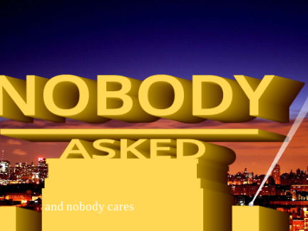 nobody asked