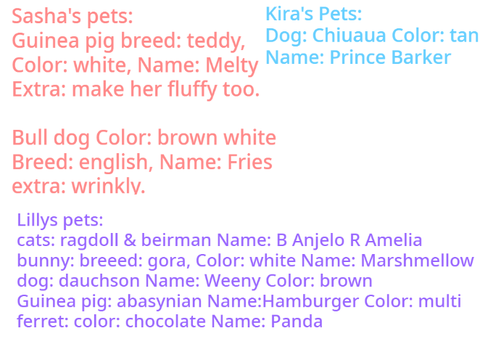 Pets (Sasha owners only!)