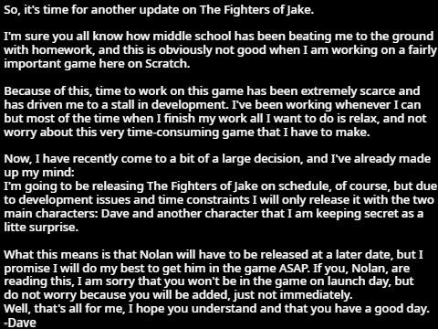 A (potentially) major announcement