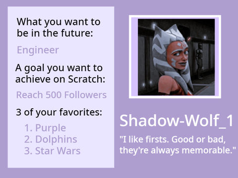 My Scratch yearbook page!