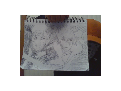 Inktober drawing of Naruto and Sasuke