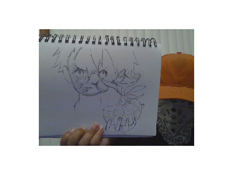 Inktober drawing of Luffy from one piece. 