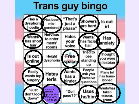 trans masc bingo remix