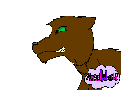 Wolf snarling animation