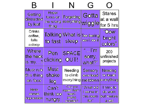 ADHD Bingo remix