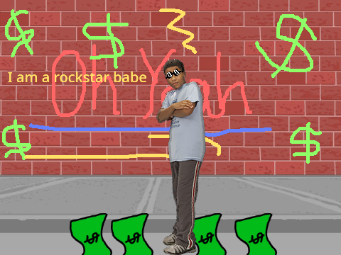 Raining money!(male) # animation
