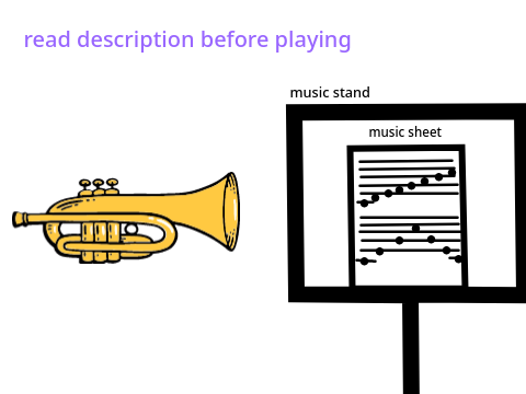 Trumpet playing
