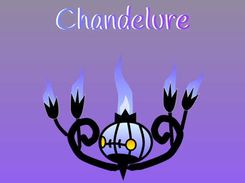 Chandelure and Lampent Sprite Art