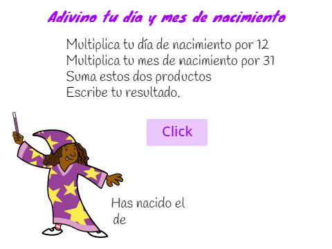 Adivino tu día y mes de nacimiento