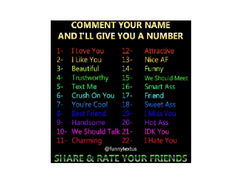 Comment your name