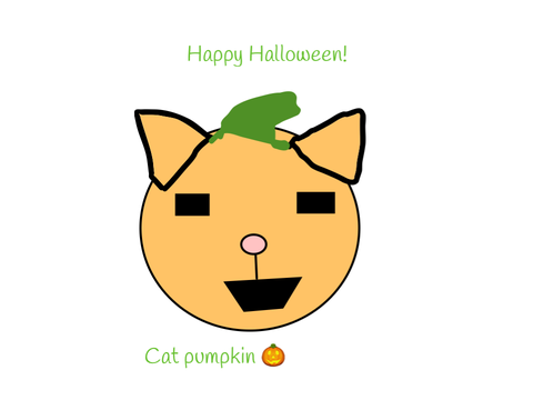 Halloween cat pumpkin! | quick art on scratch