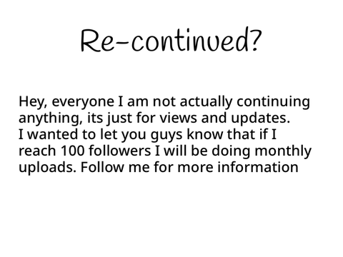Re-continued?