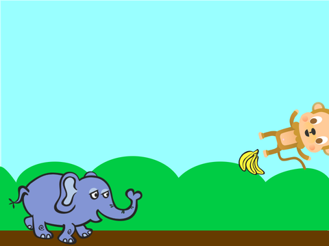 elephant bribes monkey for bananas