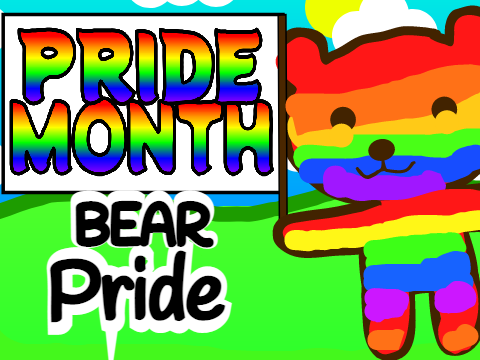 Rainbow Bear stands up for team pride (@yqo for this great project)