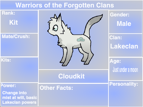 Warriors of the Forgotten Clans: Bio Cloudkit