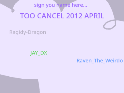 sign to cancel 2012 April!!!