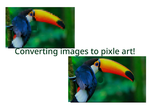 Remix WHITH an image and I will make it pixle art