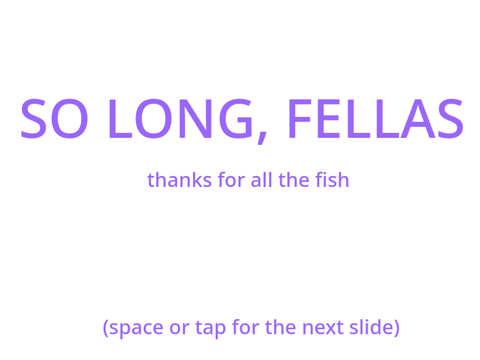 An Announcement
