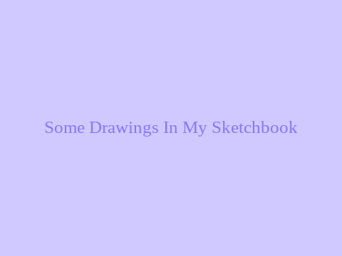 Some Drawings In My Sketchbook