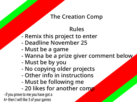 Creation Comp [OPEN] 10+ 
