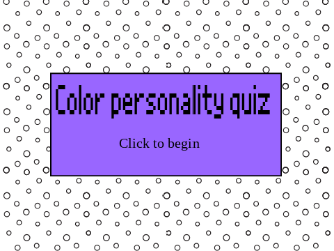 Color Personality Quiz