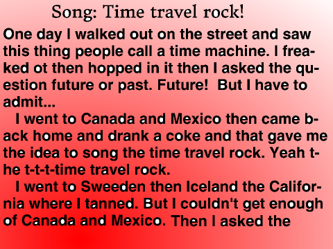 Creative Writing Contest entry! Time travel rock!