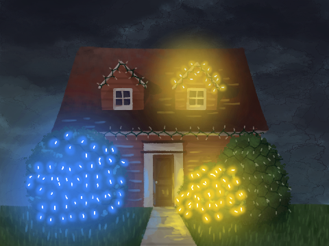 Christmas Lights+Christmas Playlist-Merry Christmas!
