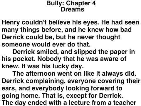 Bully: Chapter 4