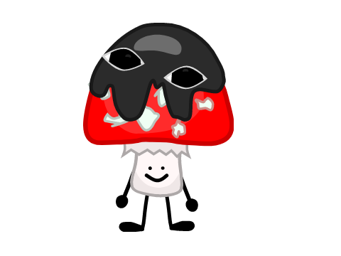 mushroom stares at you forever