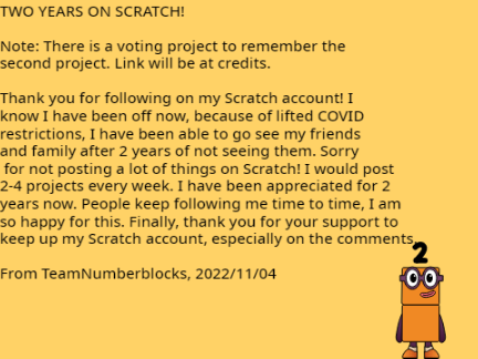 SECOND YEAR ON SCRATCH! (yes i know it's late by a week)