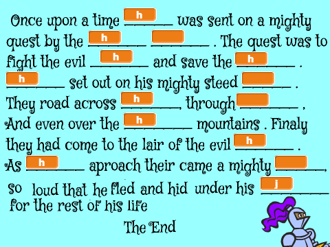 Knights failed quest madlib