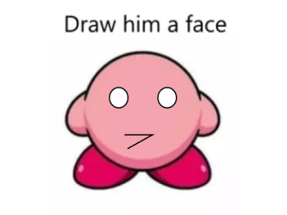 Remix and give kirby a face remix