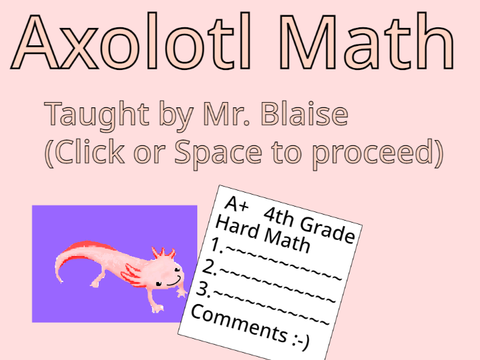 First Axolotl Math Class