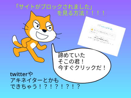  「サイトがブロックされました」を見る方法！」