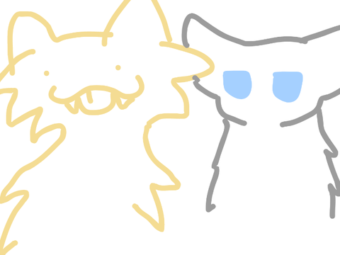 Honeypaw and Jayfeather hanging out #nohomo