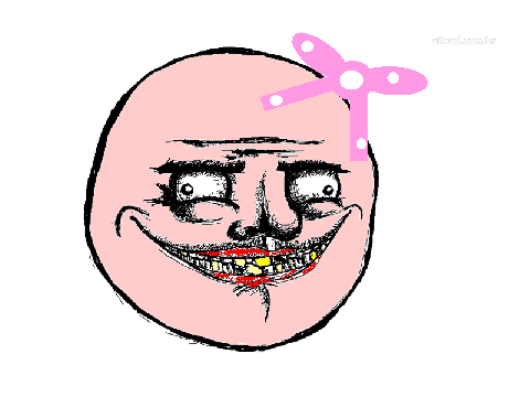 Troll face as a girl