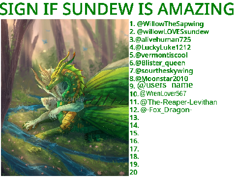 ☆- Sign If Sundew Is The Best -☆