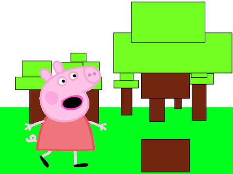 peppa pig plays minecraft