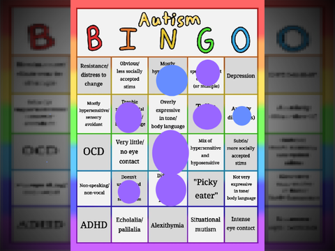 Educational Autistic Traits Bingo!!! remix